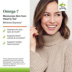 Omega-7 plus omega-3-6-9 from Terry Naturally for elasticity and gentle GI comfort