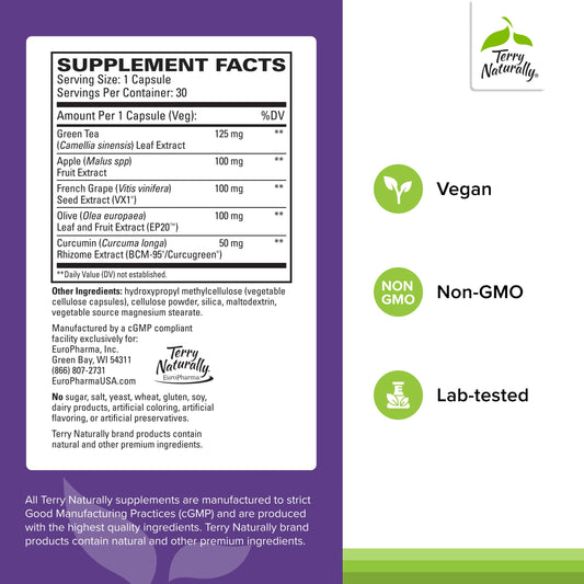 Close-up of Terry Naturally Optimal Wellness capsules for convenient daily use