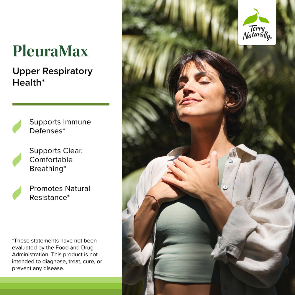 Pleuramax ingredients highlight oyster mushroom pleuran for immune support.