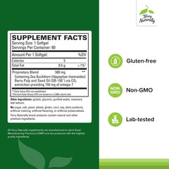 Terry Naturally sea buckthorn oil ingredients highlight natural eye nutrients.