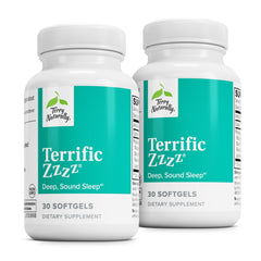 Terry Naturally Terrific Zzzz bottle front supports a simple nightly routine.