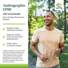 Umckaloabo extract close-up with Terry Naturally label for traditional respiratory pathway support.