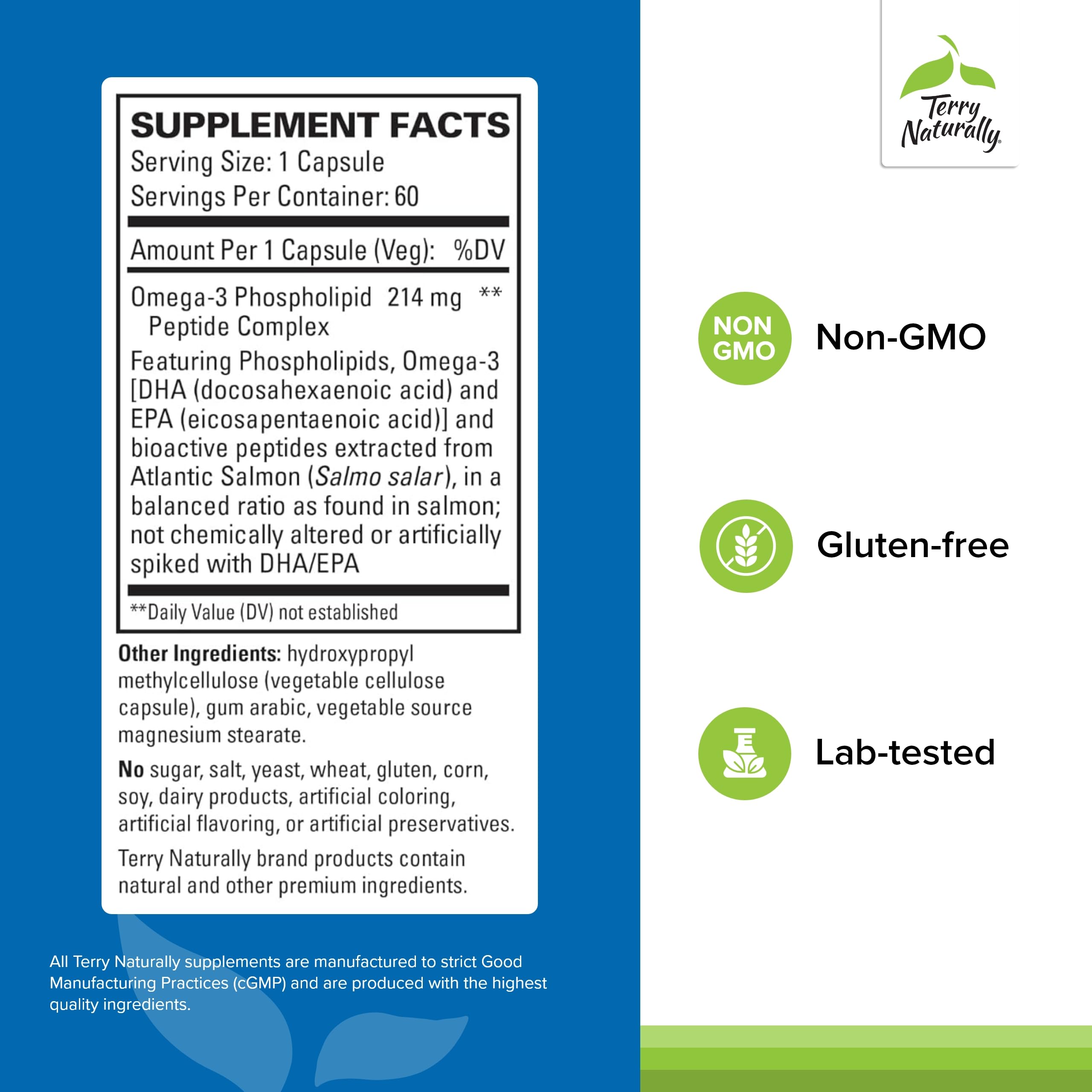 Terry Naturally Vectomega capsules offer convenient daily intake for brain and heart health