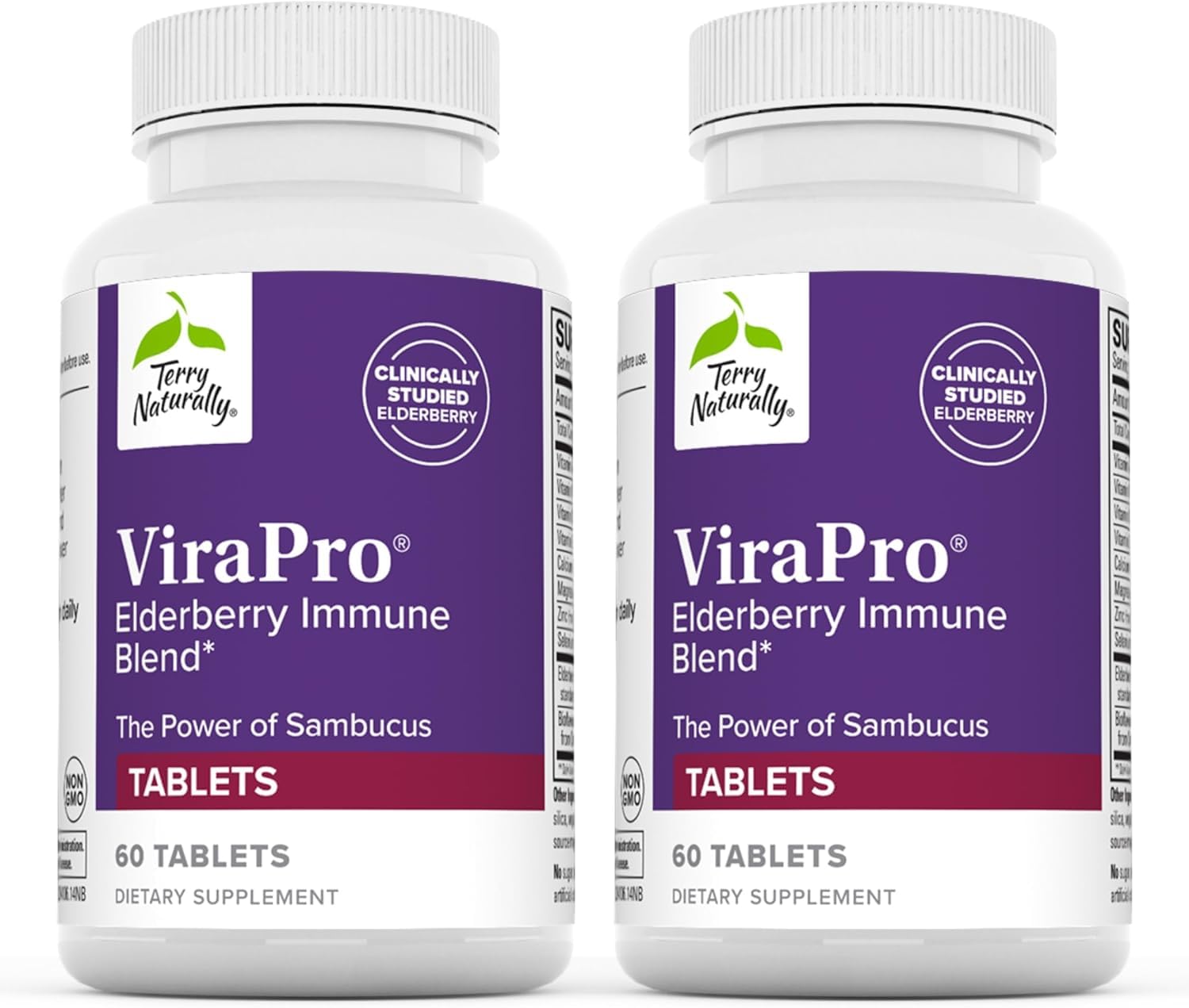 Terry Naturally ViraPro elderberry bottle showcasing immune-support blend
