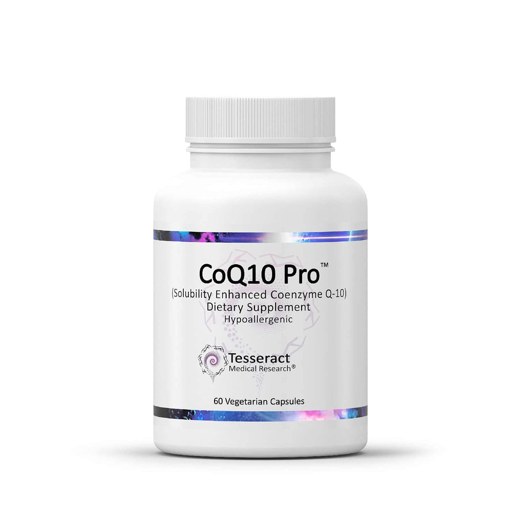 Tesseract CoQ10 Pro heart-energy visualization highlighting potential cardiovascular support.