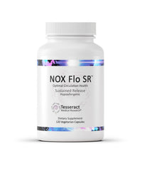 Tesseract NOX Flo SR bottle showing capsules for ongoing vascular support