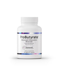 Tesseract ProButyrate bottle front view supports gut balance and healthy digestion.