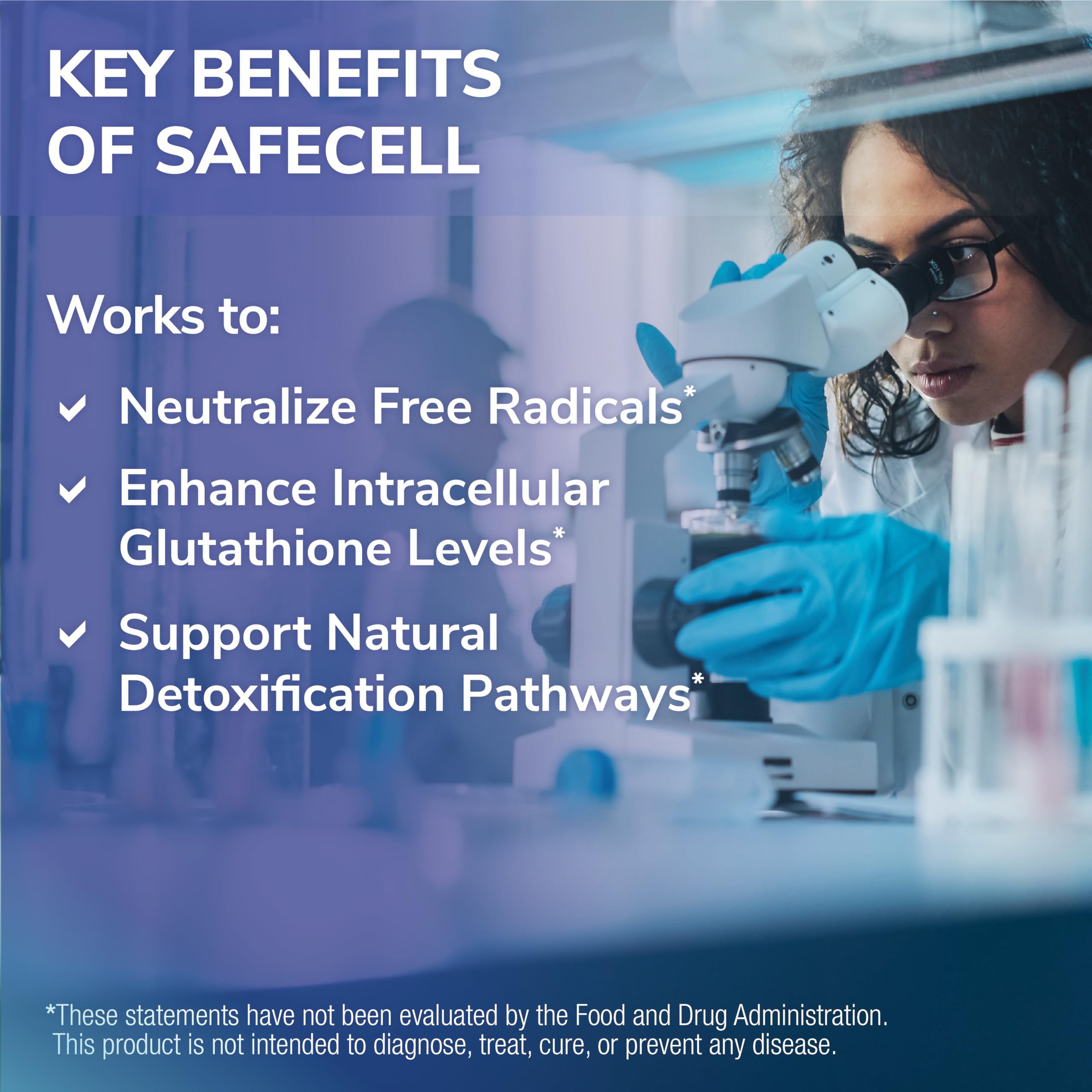 SafeCell label detail showing patent and delivery information for credibility