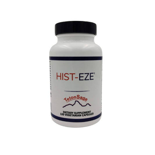 TetonSage Hist-Eze bottle shown for seasonal histamine balance support