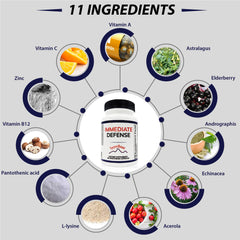 Label close-up of TetonSage Immediate Defense with key ingredients