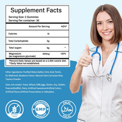 Tewuky magnesium glycinate gummies vegan pectin-based – plant-based supplement