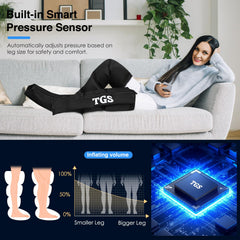 TGS Leg Massager six modes with three pressures support flexible sessions.
