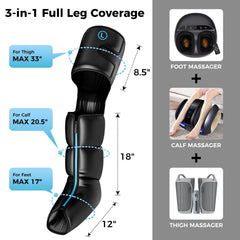 TGS leg massager eight-chamber design illustrating sequential compression.