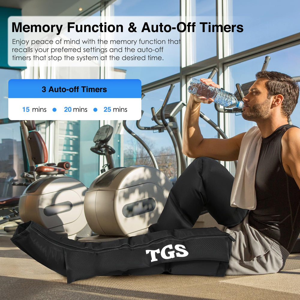 TGS Leg Massager smart sensors ensure safe, personalized compression.