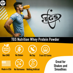 TGS Nutrition 100 Whey mixing bottle ready for on-the-go shakes.