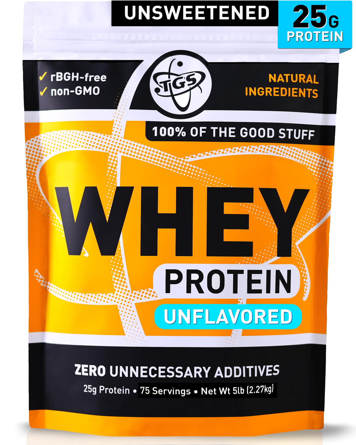 TGS Nutrition 100 Whey protein scoop ready for post-workout use.