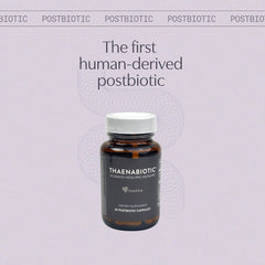 Thaena ThaenaBiotic bottle side shot shows easy-to-dose packaging for daily use