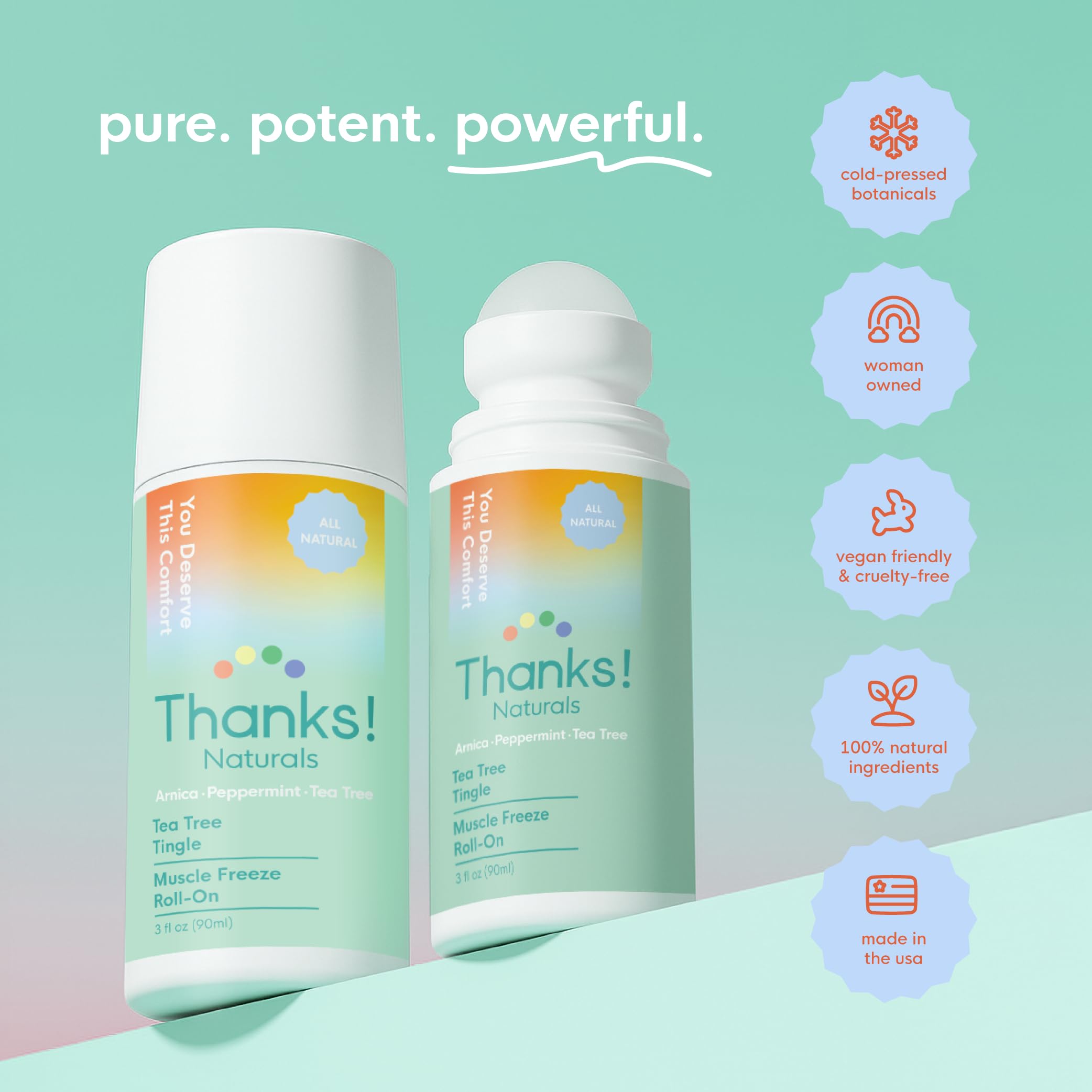 Thanks! Naturals eucalyptus and peppermint offer uplifting notes in use