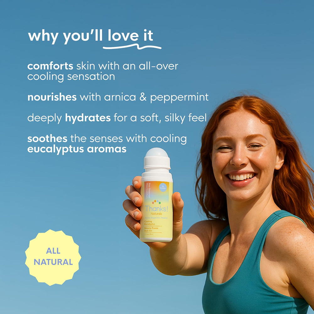 Thanks! Naturals Muscle Freeze eucalyptus aroma for an invigorating experience.