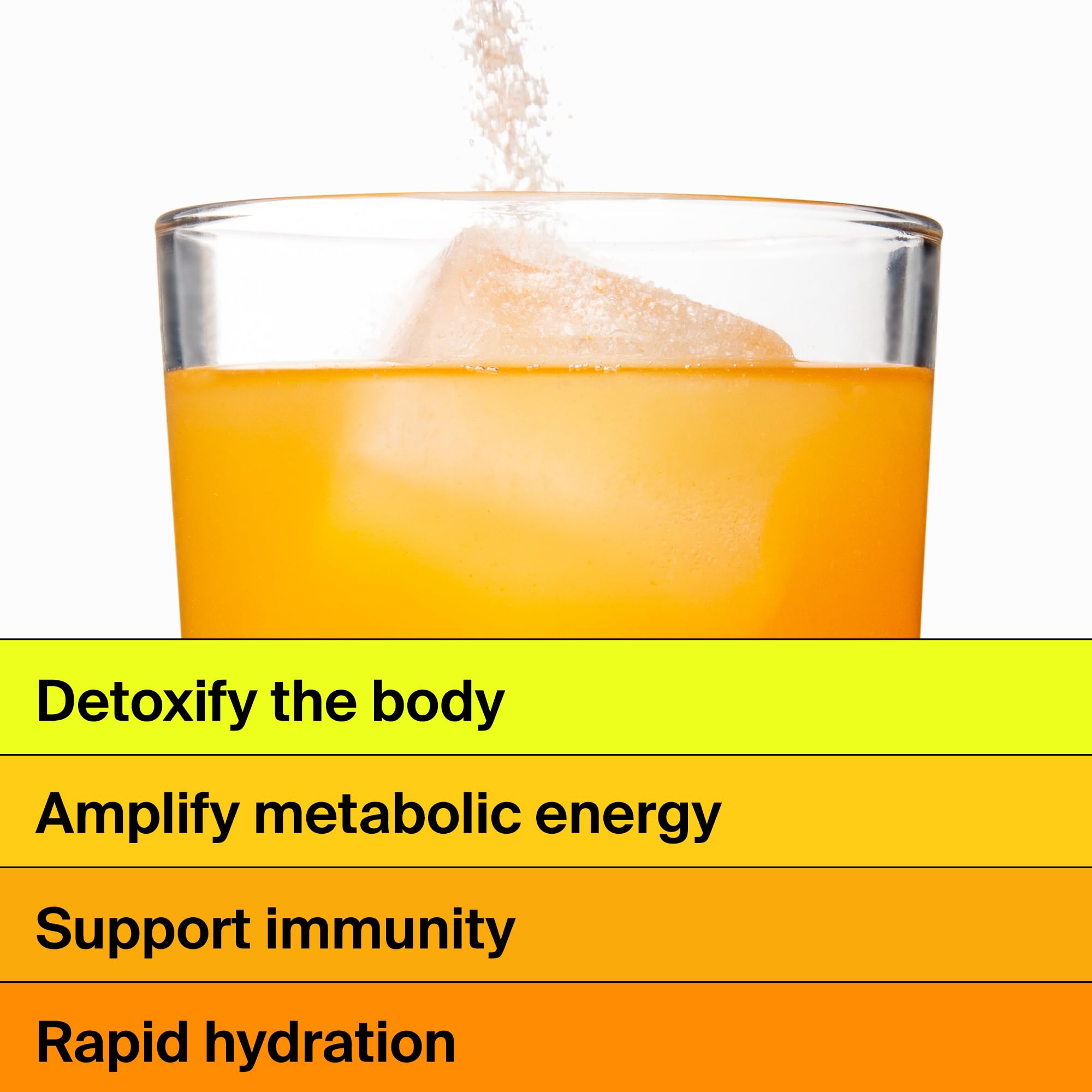 The Absorption Company mango lemonade electrolyte packets in a glass for post-workout refreshment
