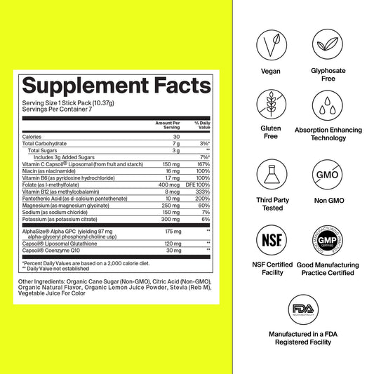 The Absorption Company electrolyte packets pouring into water for quick hydration