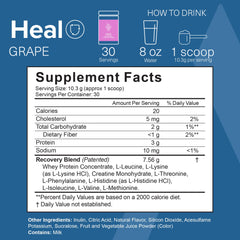 A glass with The Amino CO Heal mixed for a refreshing post-workout drink.