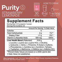 The Amino CO Purity label closeup highlights premium EAAs for wellness