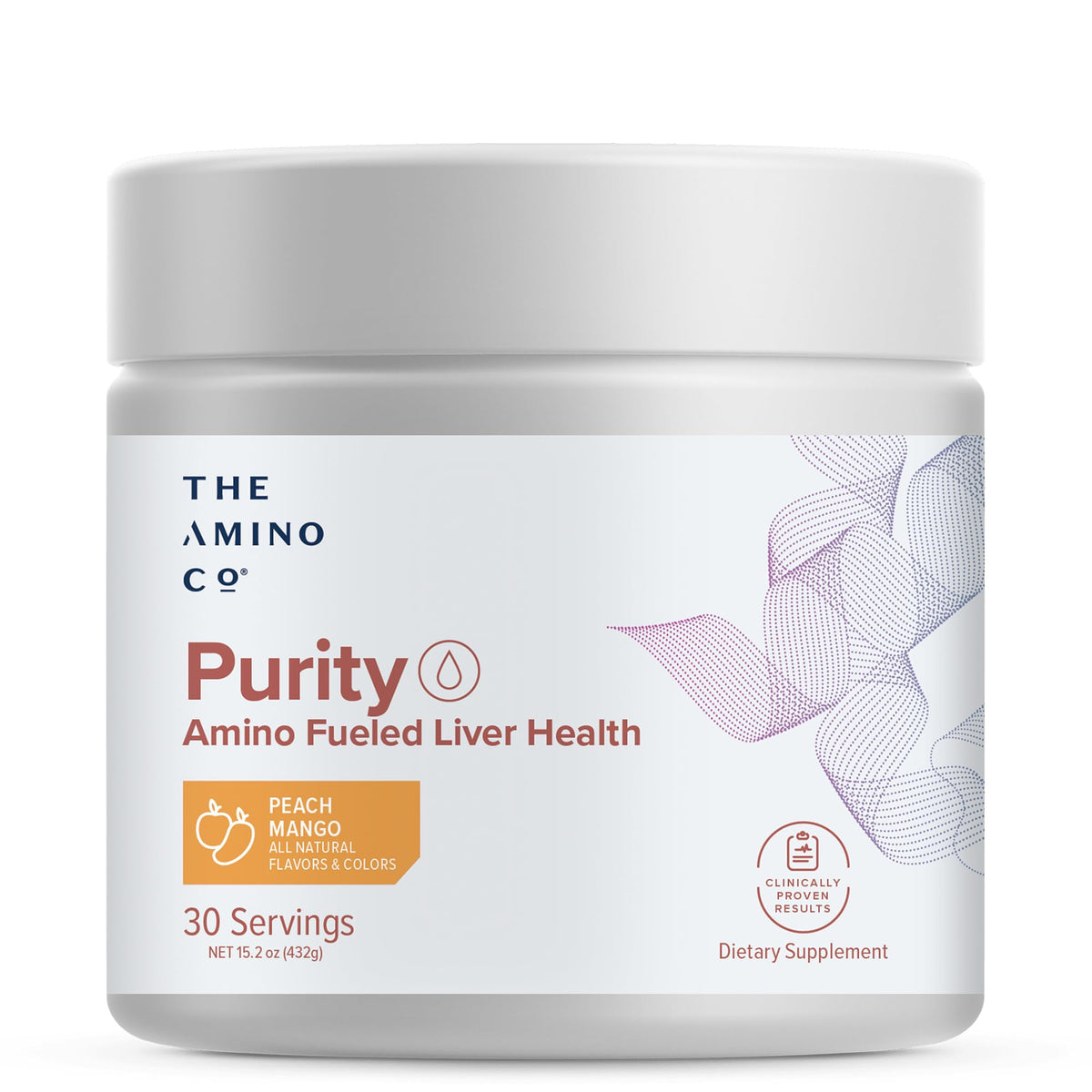 The Amino CO Purity liver support bottle with capsules for daily detox-friendly routine
