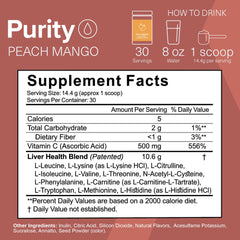 The Amino CO Purity EAA powder scoop illustrating amino acid blend