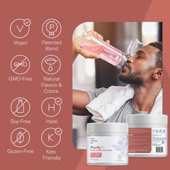 The Amino CO Purity scoop-dispense image proves easy portioning for daily use