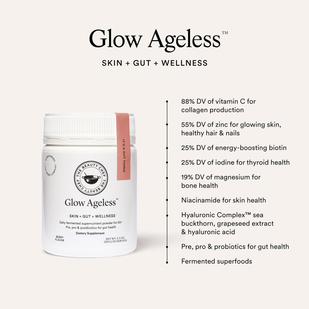 The Beauty Chef Glow Ageless 2.0 dissolved in water presents a refreshing daily ritual.