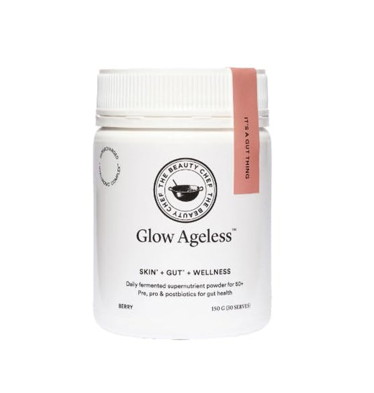 The Beauty Chef Glow Ageless 2.0 tub offers a daily skin hydration powder.