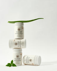 Close-up of Gut Primer label highlighting bio-fermented formula for digestion support