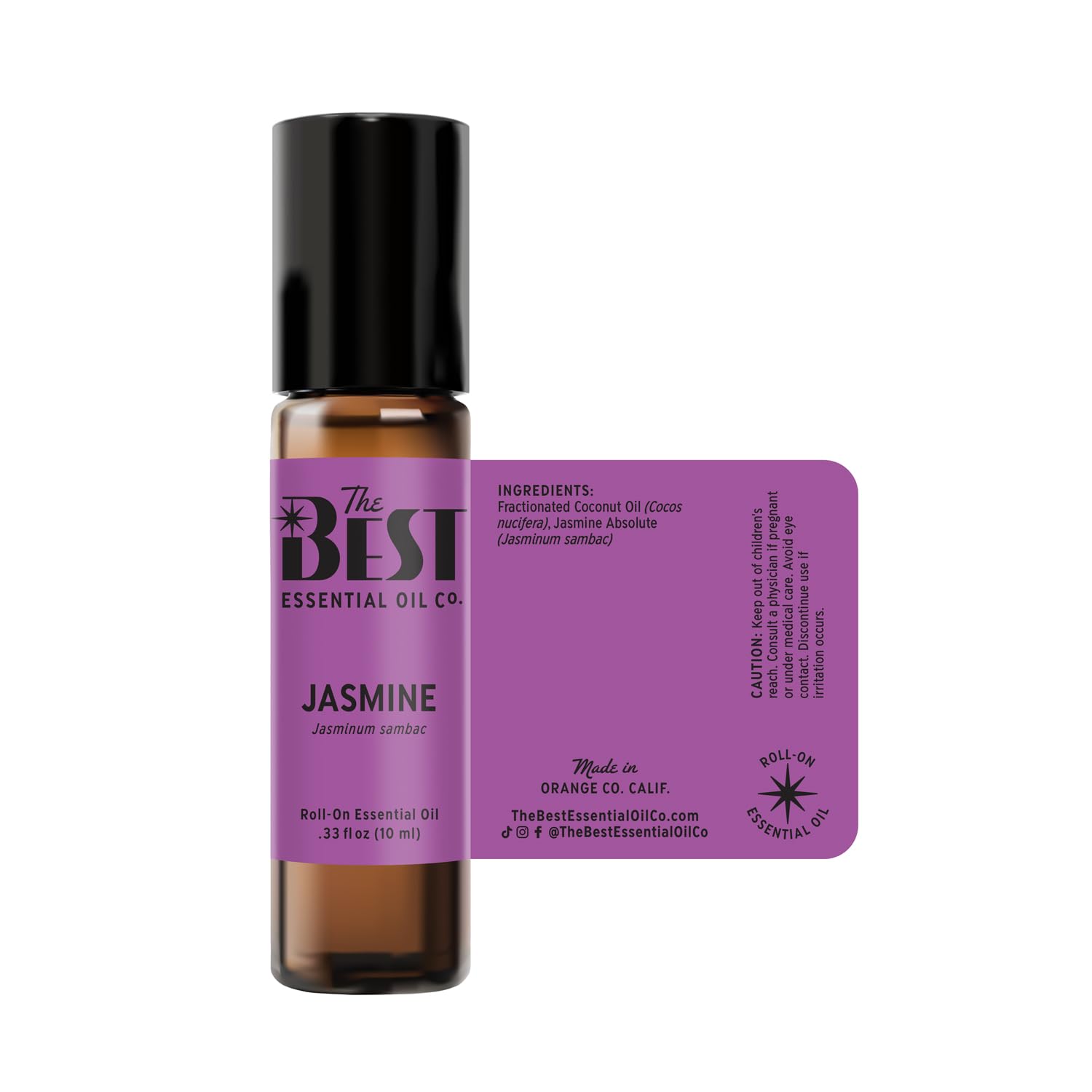 The Best Essential Oil Co Jasmine Roll-On compact bottle supports travel and daily scent routines.