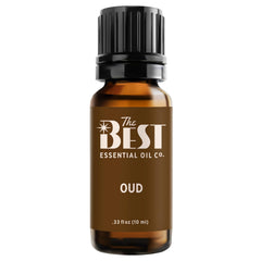 The Best Essential Oil Co Oud bottle pour shows premium aroma ideal for diffusers