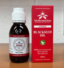 The Blessed Seed slow cold-press process visual highlights purity and potency.