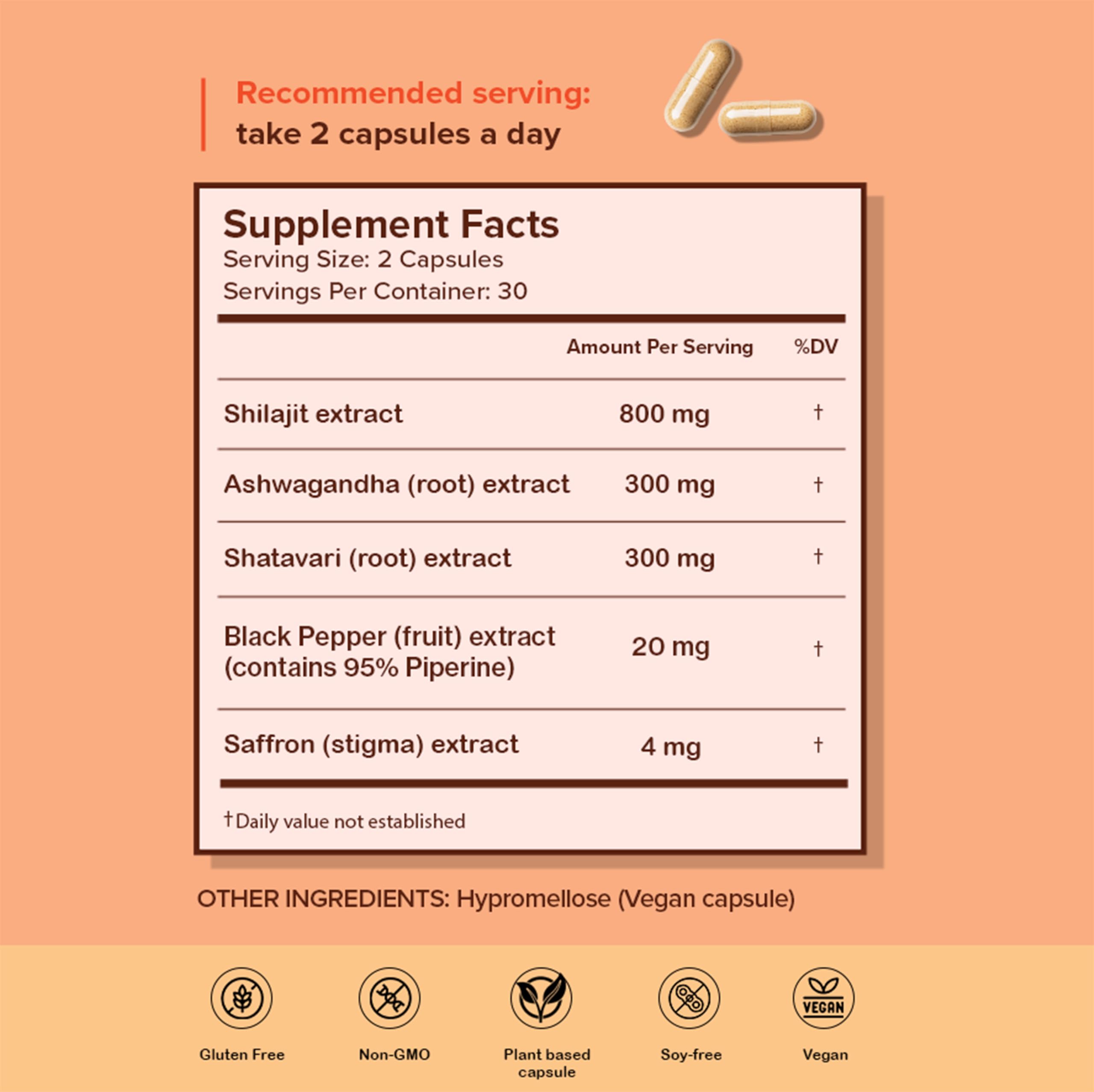 The Botanical Cabinet Co. Shilajit daily-use capsule supports energy and resilience in everyday life