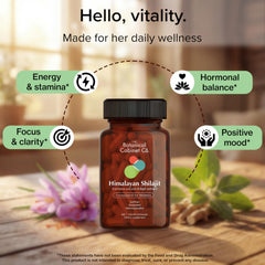 The Botanical Cabinet Co. Shilajit capsules designed for convenient daily vitality support