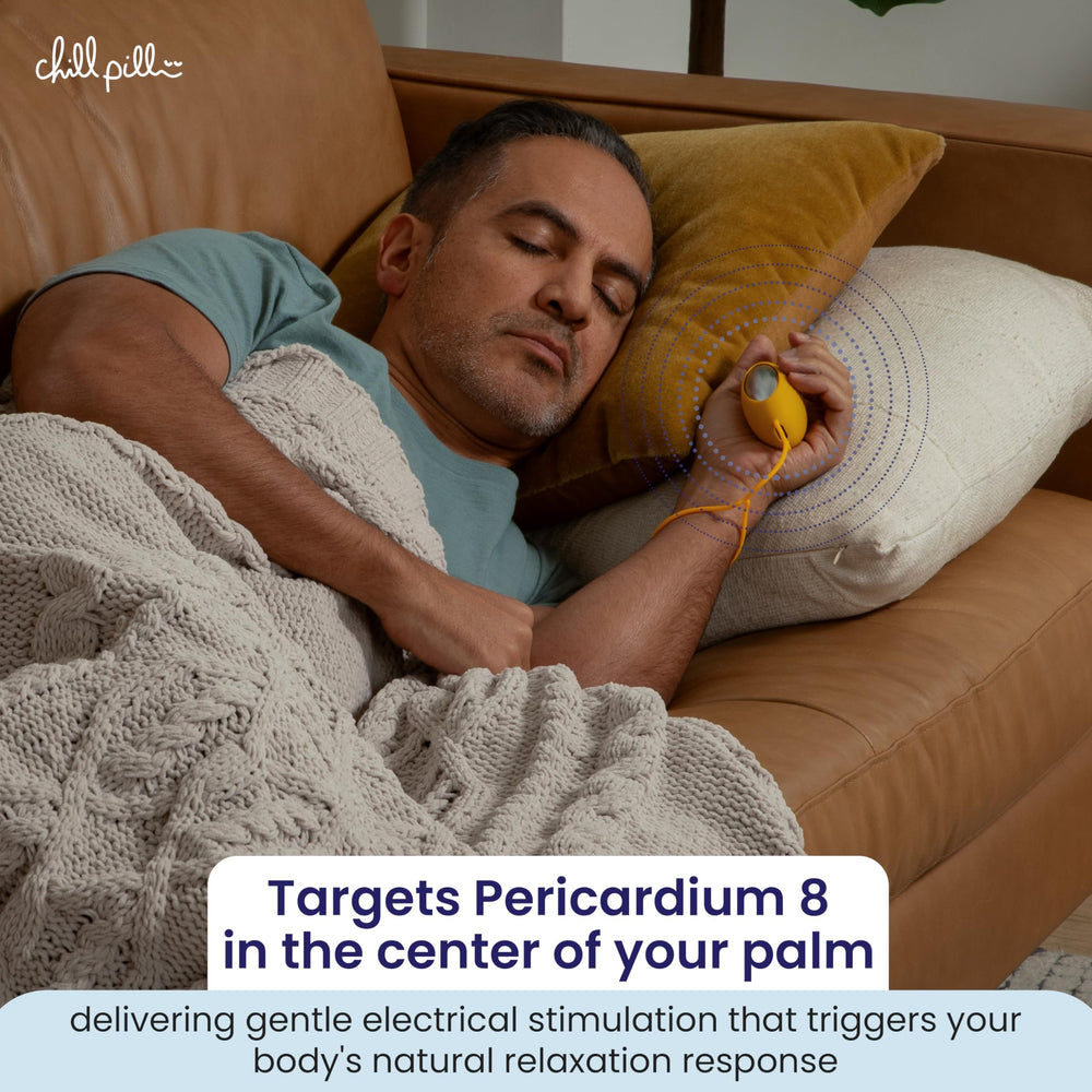 The Chill Pill Plus Beat Frequency technology supports easier relaxation and sleep onset