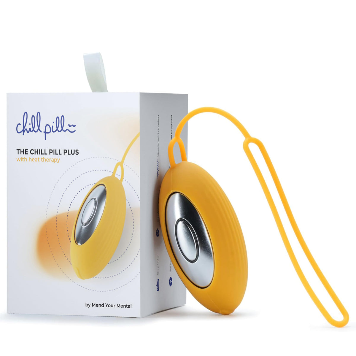 The Chill Pill Plus heat and pulse device delivers soothing therapy for stress relief