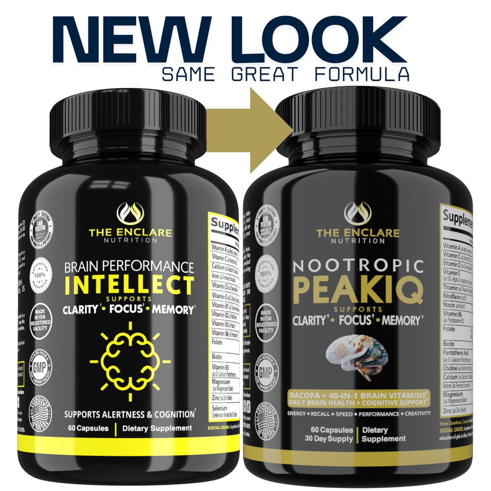 INTELLECT DHA omega-3 softgels image emphasizing potential neuro-support and daily energy