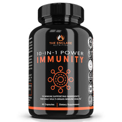 THE ENCLARE NUTRITION 10-in-1 immune bottle front for daily immune support.