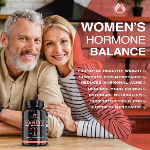 Pouring DIM capsules to show easy daily dosage and convenience.