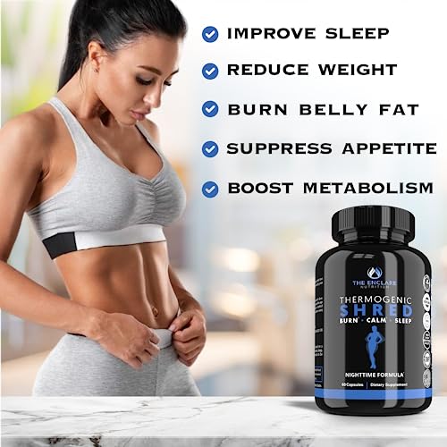 The Enclare Nutrition Thermogenic Shred bottle pour demonstrates easy nightly dosing.