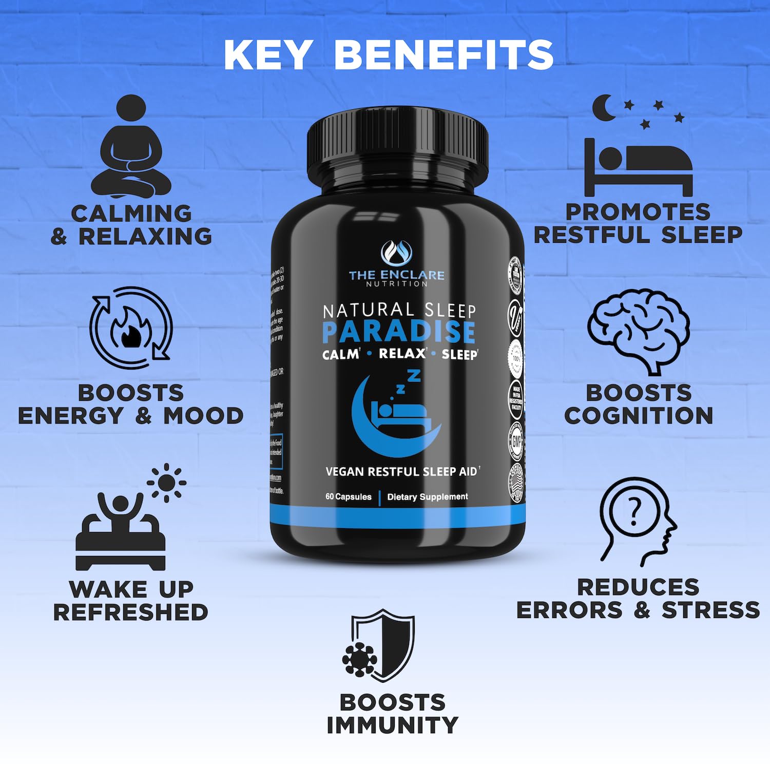 THE ENCLARE NUTRITION vegan sleep supplement in capsule form