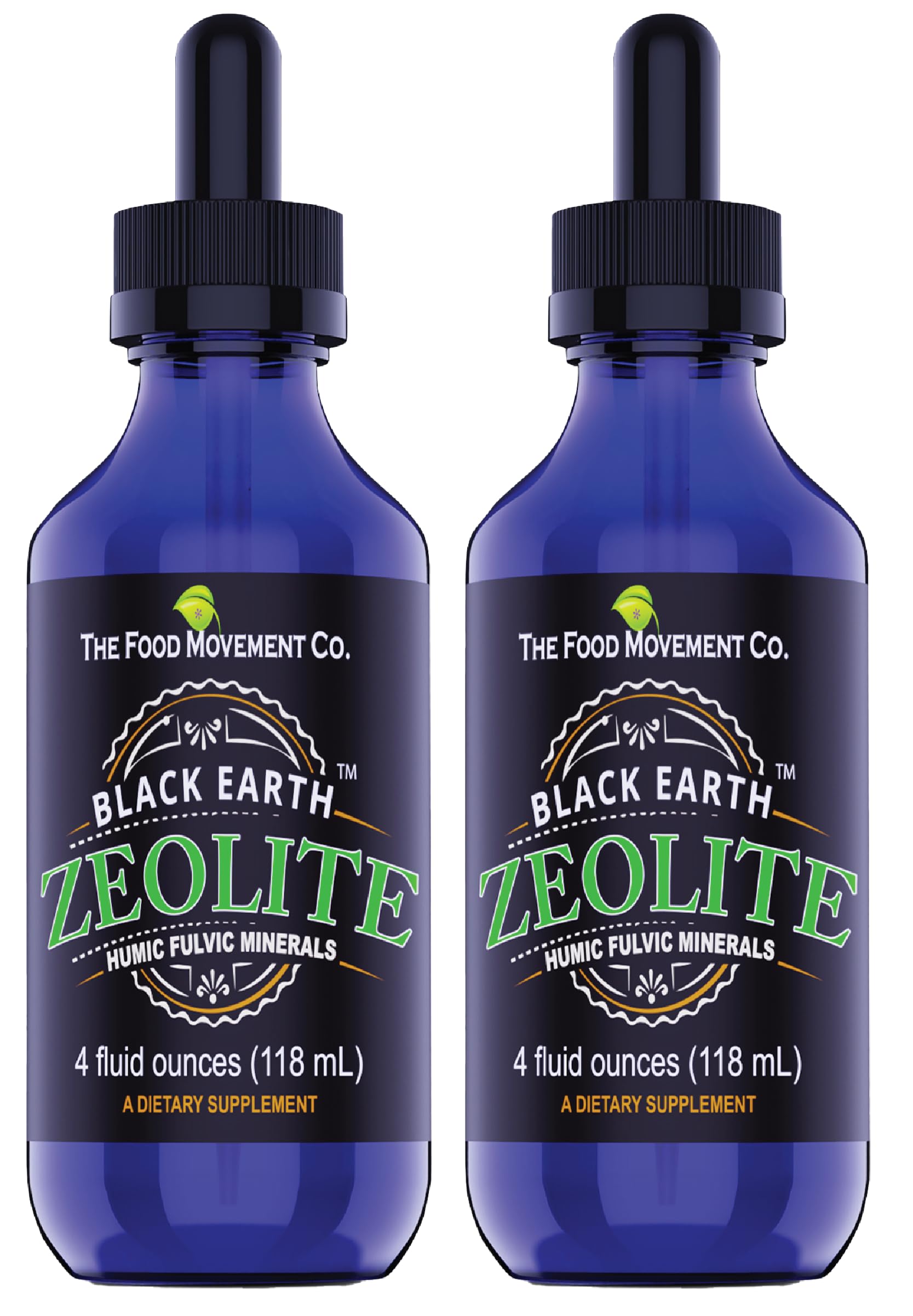 The Food Movement Co Black Earth Zeolite bottle pour supports daily wellness.