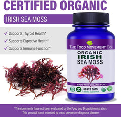 The Food Movement Co capsules beside a glass of water for daily immune support.