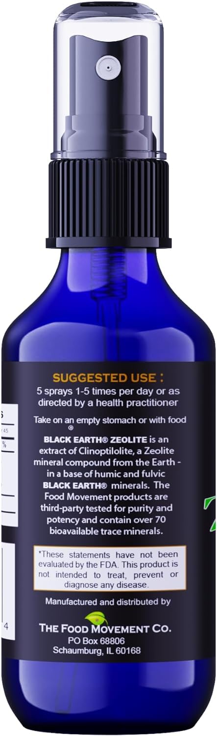 The Food Movement Co Zeolite with humic and fulvic minerals supports trace mineral intake.