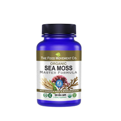 The Food Movement Co Sea Moss Master bottle pouring for daily wellness.