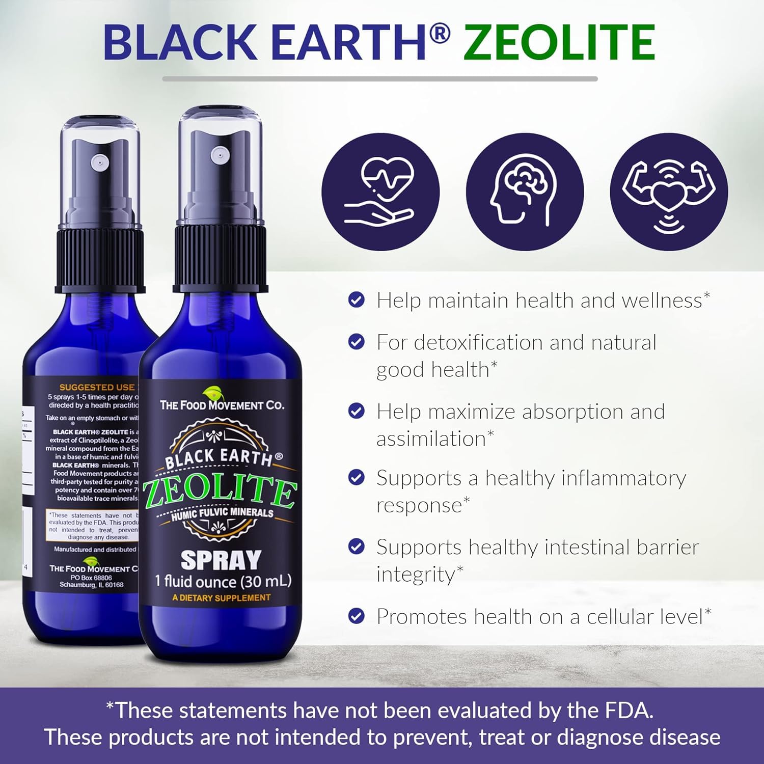 The Food Movement Co Third-party tested bottle ensures reliable mineral delivery.